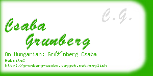 csaba grunberg business card